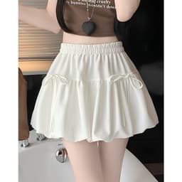 [Có Bigsize 45-85kg] Chân Váy Bí LIMO 2 Lớp Dáng Phồng Ngắn Kèm Quần Bảo Hộ Có Nơ Dễ Thương MS320 7