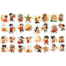 Set 100c Cài Kẹo Mút In 2 Mặt Theo Chủ Đề & Mix - Giấy Bọc Thẻ Cài Kẹo Mút Dễ Thương Lm Quà Tặng 1/6 Trung Thu 20/10 8/3 2