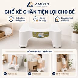Ghế kê chân bồn cầu cho bé lcnl Ghế kê chân toilet chống táo bón chống trơn trượt LCNL2 1