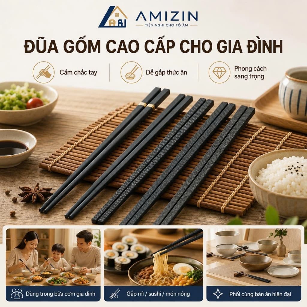 Set 10 đôi đũa sợi thủy tinh Nhật Glass Fiber  - đũa ăn cơm kháng khuẩn, chống nấm mốc, chịu nhiệt.. amizin