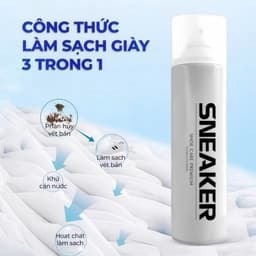 ( Combo 3 Tặng 1) Chai Xịt Bọt Vệ Sinh Giày 300ml – Làm Sạch Giày Sneaker, Khử Mùi Nhanh, Tiện Lợi Không Dùng Nước 5