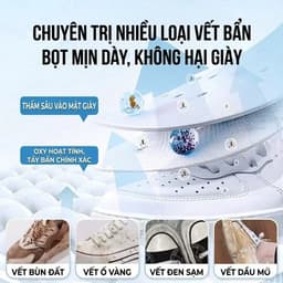 ( Combo 3 Tặng 1) Chai Xịt Bọt Vệ Sinh Giày 300ml – Làm Sạch Giày Sneaker, Khử Mùi Nhanh, Tiện Lợi Không Dùng Nước 4
