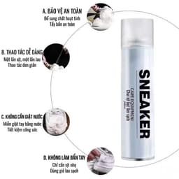 ( Combo 3 Tặng 1) Chai Xịt Bọt Vệ Sinh Giày 300ml – Làm Sạch Giày Sneaker, Khử Mùi Nhanh, Tiện Lợi Không Dùng Nước 7