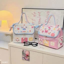 Túi Đựng Mỹ Phẩm Hello Kitty Dễ Thương với Thiết Kế Ngăn RộngTiện Lợi cho Người Yêu Thích Sắp Xếp. 1