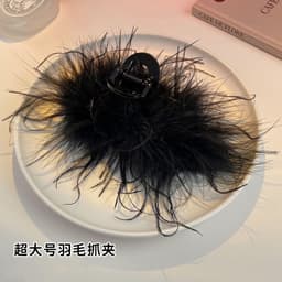 Kẹp Tóc Lông Vũ Đen Cao Cấp Phong Cách Pháp - Phụ Kiện Tóc Nữ Thanh Lịch, Kẹp Tóc Dự Tiệc, Chụp Ảnh, Biểu Diễn 5