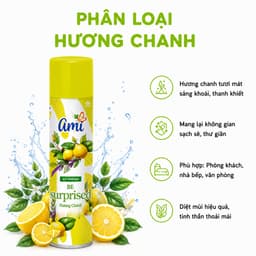 Chai Xịt Phòng Khử Mùi Ami 280ml Lưu Hương Dài Lâu GD349 - Xịt Phòng Thơm Mát Khử Mùi Nhanh Chóng 8