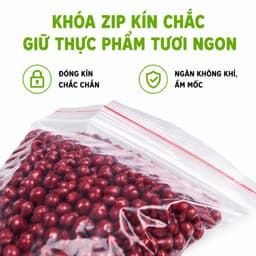 Túi Zipper Chỉ Đỏ Loại Dày Bảo Quản Thực Phẩm GD281 - Túi Nilong Zip Miết Mép Chỉ Đỏ Bảo Quản Đồ Khô 3