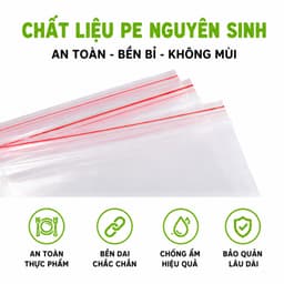 Túi Zipper Chỉ Đỏ Loại Dày Bảo Quản Thực Phẩm GD281 - Túi Nilong Zip Miết Mép Chỉ Đỏ Bảo Quản Đồ Khô 7