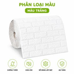 Xốp Dán Tường Giả Gạch 3D Đủ Màu 70cm x 77cm GD291 - Tấm Xốp Dán Tường Chổng Thấm Cách Nhiệt 9