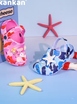 Sục Cho Bé Gái KanKanStore Dép Sục Trẻ Em Có Quai Họa Tiết Loang Sao Biển KA148 1