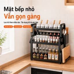 Kệ Để Gia Vị Nhà Bếp Đa Năng, Kệ Đựng Chai Lọ Gia Vị Gọn Gàng Tiết Kiệm Diện Tích Đồ Dùng Nhà Bếp 3