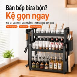 Kệ Để Gia Vị Nhà Bếp Đa Năng, Kệ Đựng Chai Lọ Gia Vị Gọn Gàng Tiết Kiệm Diện Tích Đồ Dùng Nhà Bếp 2