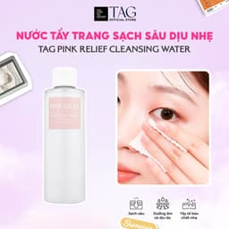 [COMBO] Nước Tẩy Trang Dịu Nhẹ, Cấp Ẩm, Phục Hồi Da TAG Pink Relief Cleansing Water 300mlx2 1