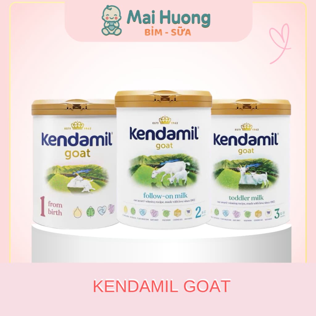 Sữa dê Kendamil Goat đạm A2 đủ số 1,2,3 của Anh 800gr cho bé - Sữa Bỉm Mai Hương