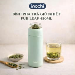 Bình pha trà Fuji Leaf 450ml Inochi – Giữ nhiệt lâu, có lõi lọc trà tiện lợi, thiết kế sang trọng 1