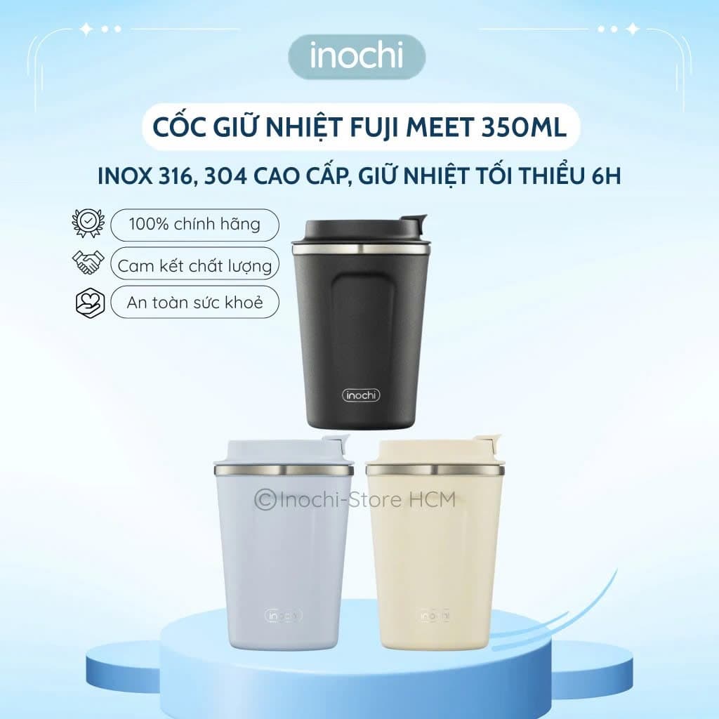 Ly giữ nhiệt Fuji Meet 350ml Inochi – Inox 316 cao cấp, giữ nhiệt lên đến 6h, nhỏ gọn dễ mang theo