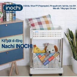 Kệ giặt di động Nachi Inochi – Kệ để đồ giặt, có bánh xe, tiện di chuyển, gọn gàng, bền đẹp 1