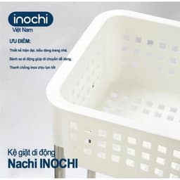 Kệ giặt di động Nachi Inochi – Kệ để đồ giặt, có bánh xe, tiện di chuyển, gọn gàng, bền đẹp 3