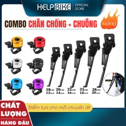 COMBO Chân chống xe đạp xe đạp trẻ em + Chuông xe đạp, dễ lắp đặt 12inch 14inch 16inch 18inch 20inch - CCTEKN 1