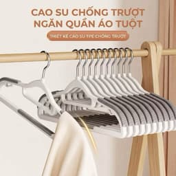 [Hỏa Tốc] Combo 50 Móc Treo Quần Áo Chống Trơn Trượt Xoay 360° – Móc Treo Đa Năng Cho Mọi Loại Quần Áo 5
