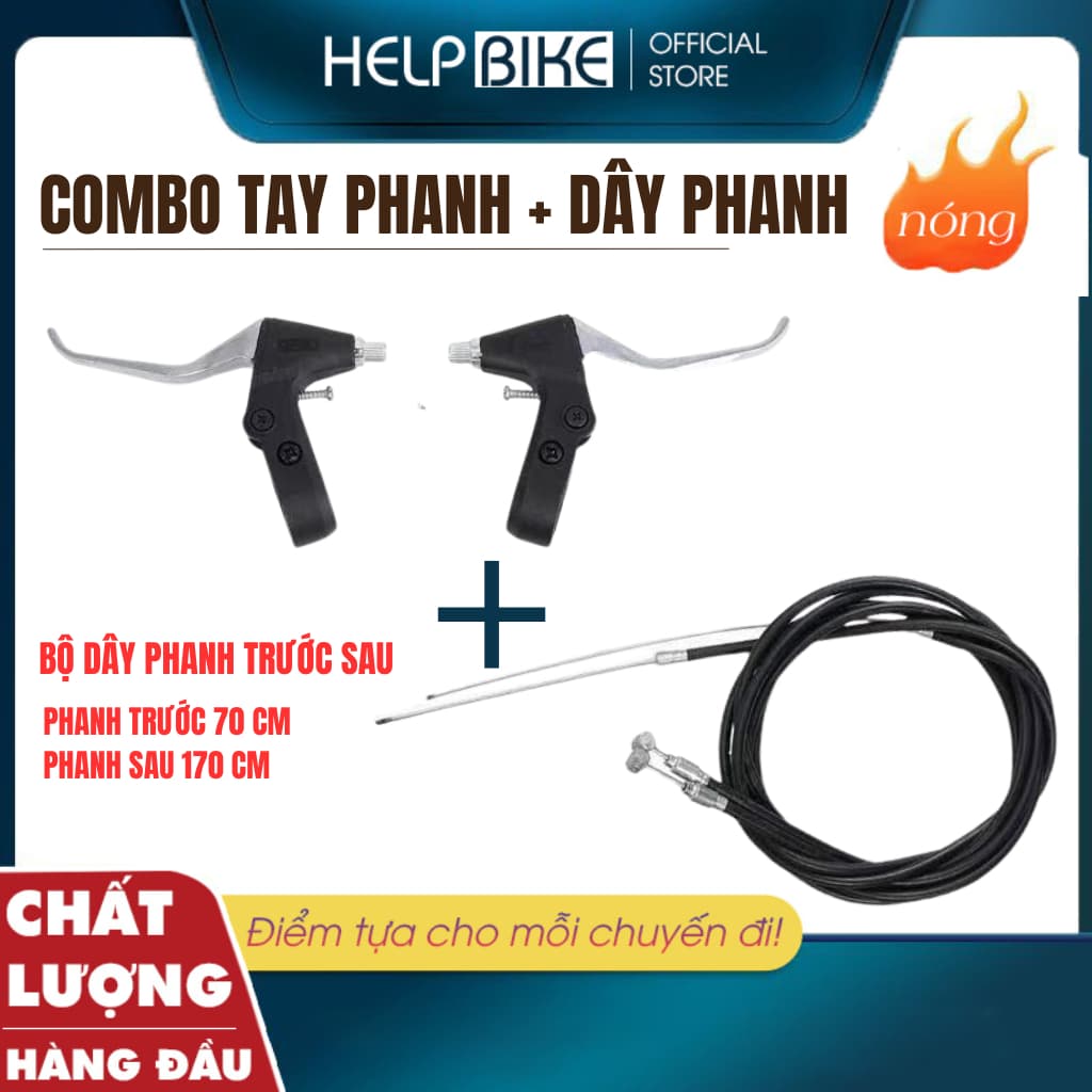 COMBO Tay phanh + Dây phanh trước sau xe đạp - CBTPDP