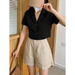 Áo Vest Croptop Nữ LIMO MS8001 Blazer Tay Ngắn Form Lửng Phối Túi Thời Trang Dễ Phối Đồ Công Sở 5