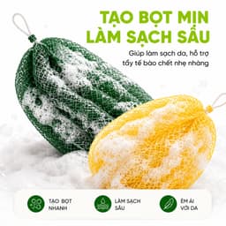 Bông Tắm Cọ Lưng Dạng Lưới Chống Trơn Trượt GD333 - Lưới Cọ Lưng Thấm Nước Có Dây Treo Tiện Lợi 5