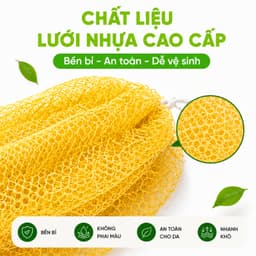 Bông Tắm Cọ Lưng Dạng Lưới Chống Trơn Trượt GD333 - Lưới Cọ Lưng Thấm Nước Có Dây Treo Tiện Lợi 7