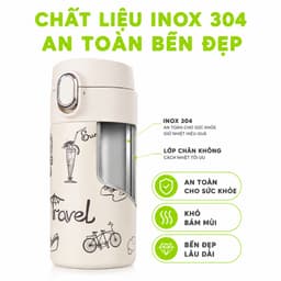 Bình Giữ Nhiệt Hokori Inox 304 Giữ Nóng Lạnh 2 Lớp GD336 - Bình Nước Giữ Nhiệt Hokori Đi Du Lịch 7