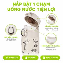 Bình Giữ Nhiệt Hokori Inox 304 Giữ Nóng Lạnh 2 Lớp GD336 - Bình Nước Giữ Nhiệt Hokori Đi Du Lịch 4