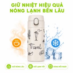 Bình Giữ Nhiệt Hokori Inox 304 Giữ Nóng Lạnh 2 Lớp GD336 - Bình Nước Giữ Nhiệt Hokori Đi Du Lịch 3