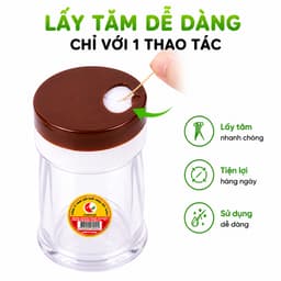 Lọ Đựng Tăm 2966 Việt Nhật Nhựa Trong Có Nắp Đậy Vệ Sinh Chống Bụi Bẩn GD337 4
