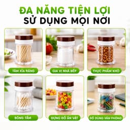 Lọ Đựng Tăm 2966 Việt Nhật Nhựa Trong Có Nắp Đậy Vệ Sinh Chống Bụi Bẩn GD337 7