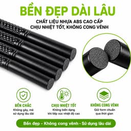 Bộ 10 Đôi Đũa Nhựa Việt Nhật Chịu Nhiệt Tốt GD339 - Đũa Nhựa ABS Việt Nhật 24cm Độ Bền Cao 4