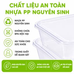 Set 10 Hộp Đựng Thực Phẩm 6637 Việt Nhật Có Nắp Đậy Kín GD343 - Hộp Thực Phẩm Trong Suốt Có Nắp Kín 6