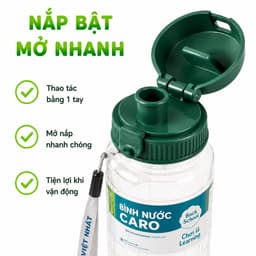 Bình Nước Caro Việt Nhật 550ml 750ml 900ml GD344 - Bình Nước Thể Thao Caro Có Quai Đeo Chắc Chắn 4