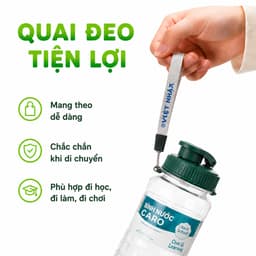 Bình Nước Caro Việt Nhật 550ml 750ml 900ml GD344 - Bình Nước Thể Thao Caro Có Quai Đeo Chắc Chắn 5