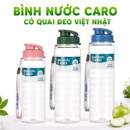 Bình Nước Caro Việt Nhật 550ml 750ml 900ml GD344 - Bình Nước Thể Thao Caro Có Quai Đeo Chắc Chắn 2