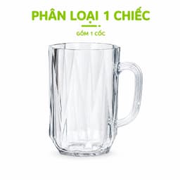 Cốc Nhựa Uống Nước Kim Cương Hokori 460ML GD332 - Ly Nhựa Quai Cầm Uống Trà Nước Ép Dễ Vệ Sinh 8