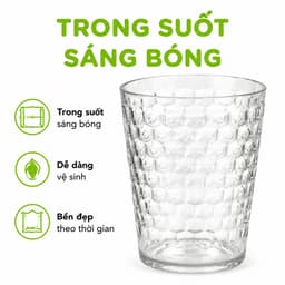 Cốc Uống Nước Sinh Tố Vân Tổ Ong Chống Trơn Hokori GD330 - Cốc Uống Nước Trà Đá Vân Tổ Ong Việt Nhật 4