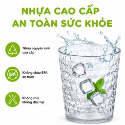 Cốc Uống Nước Sinh Tố Vân Tổ Ong Chống Trơn Hokori GD330 - Cốc Uống Nước Trà Đá Vân Tổ Ong Việt Nhật 3
