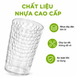 Cốc Uống Nước Sinh Tố Vân Tổ Ong Chống Trơn Hokori GD330 - Cốc Uống Nước Trà Đá Vân Tổ Ong Việt Nhật 6