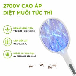 Vợt Muỗi Tự Động Kiêm Đèn Bắt Muỗi Có Chân Đế GD325 - Vợt Đánh Muỗi Để Bàn Kèm Dây Sạc USB 4