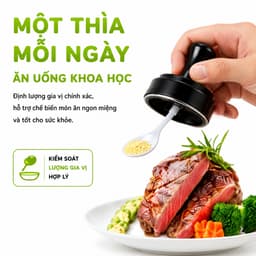 Bộ Hũ Gia Vị Thủy Tinh Nắp Nhựa Kèm Thìa Tiện Lợi GD322 - Lọ Đựng Gia Vị Nhà Bếp Kèm Thìa Tiện Lợi 7