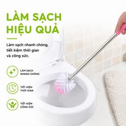 Chổi Vệ Sinh Bồn Cầu Tròn Cán Thẳng Việt Nhật GD320 - Cây Chổi Cọ Sàn Nhà Cán Cong Việt Nhật GD321 5