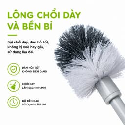 Chổi Vệ Sinh Bồn Cầu Tròn Cán Thẳng Việt Nhật GD320 - Cây Chổi Cọ Sàn Nhà Cán Cong Việt Nhật GD321 4