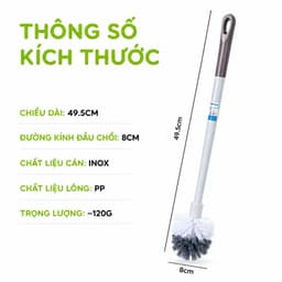 Chổi Vệ Sinh Bồn Cầu Tròn Cán Thẳng Việt Nhật GD320 - Cây Chổi Cọ Sàn Nhà Cán Cong Việt Nhật GD321 6