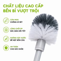 Chổi Vệ Sinh Bồn Cầu Tròn Cán Thẳng Việt Nhật GD320 - Cây Chổi Cọ Sàn Nhà Cán Cong Việt Nhật GD321 7