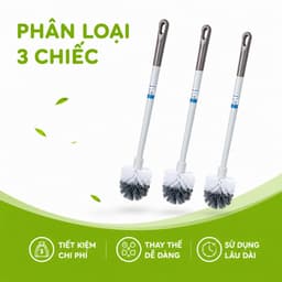 Chổi Vệ Sinh Bồn Cầu Tròn Cán Thẳng Việt Nhật GD320 - Cây Chổi Cọ Sàn Nhà Cán Cong Việt Nhật GD321 9