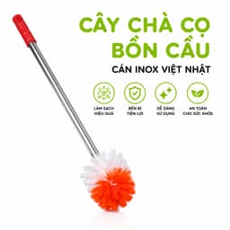 Chổi Vệ Sinh Bồn Cầu Tròn Cán Thẳng Việt Nhật GD320 - Cây Chổi Cọ Sàn Nhà Cán Cong Việt Nhật GD321 2